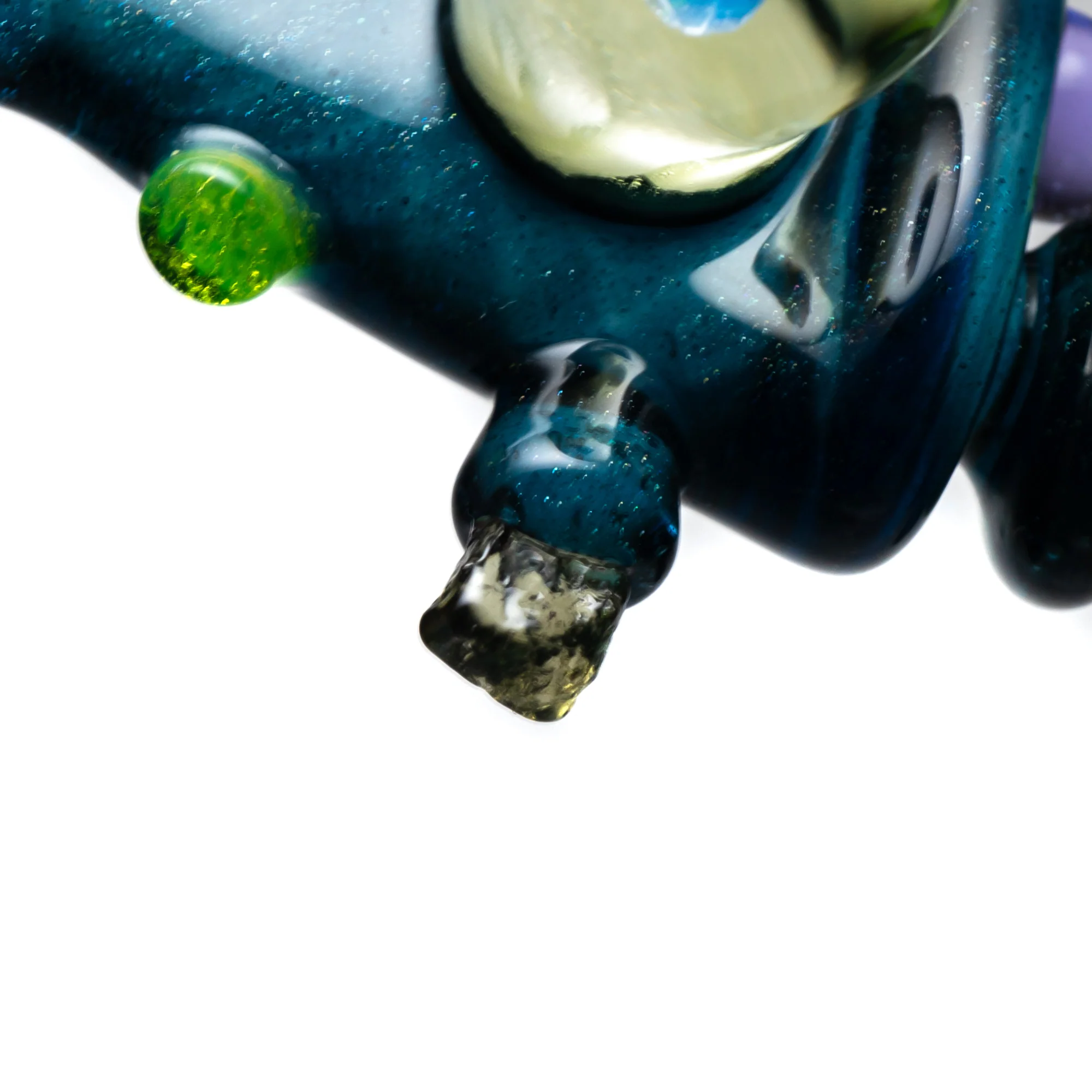 Ghost Cat - Magnetic Dabber Pendant #34 - Blue Stardust & Slyme - Image 5