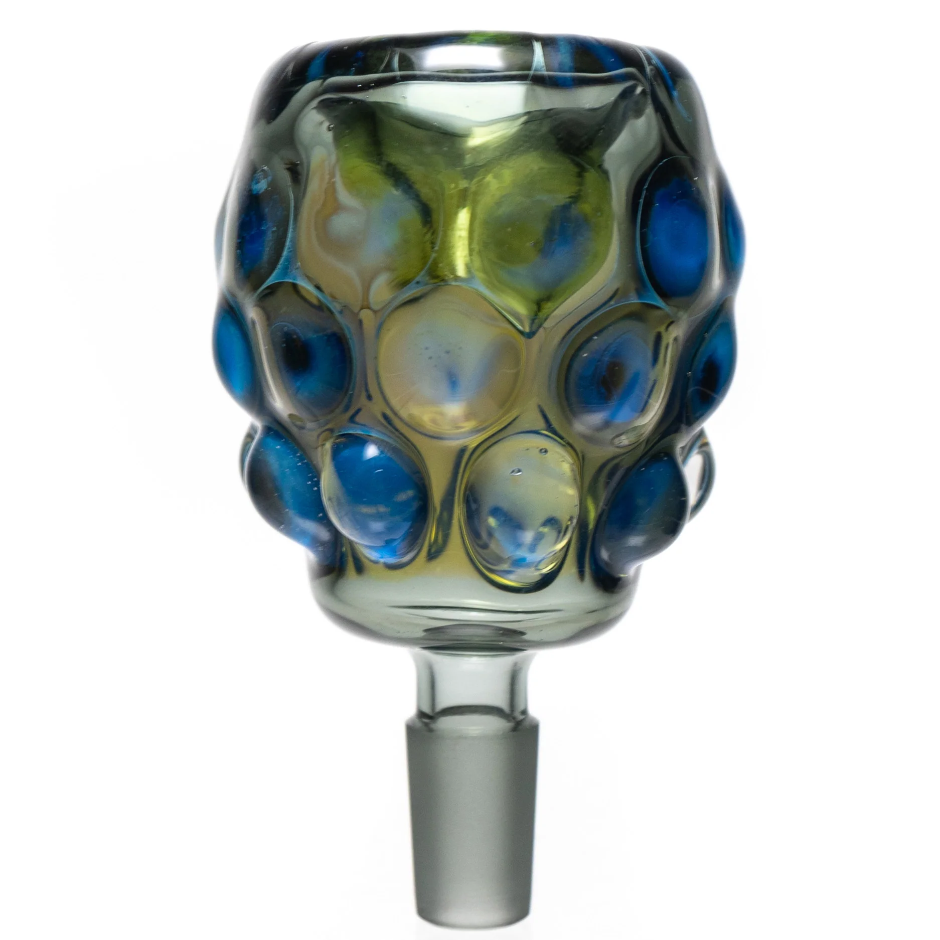 Goo Roo Designs - 23" Hammer Bubbler - Blue Fume & Green w/ Smoke - Image 4