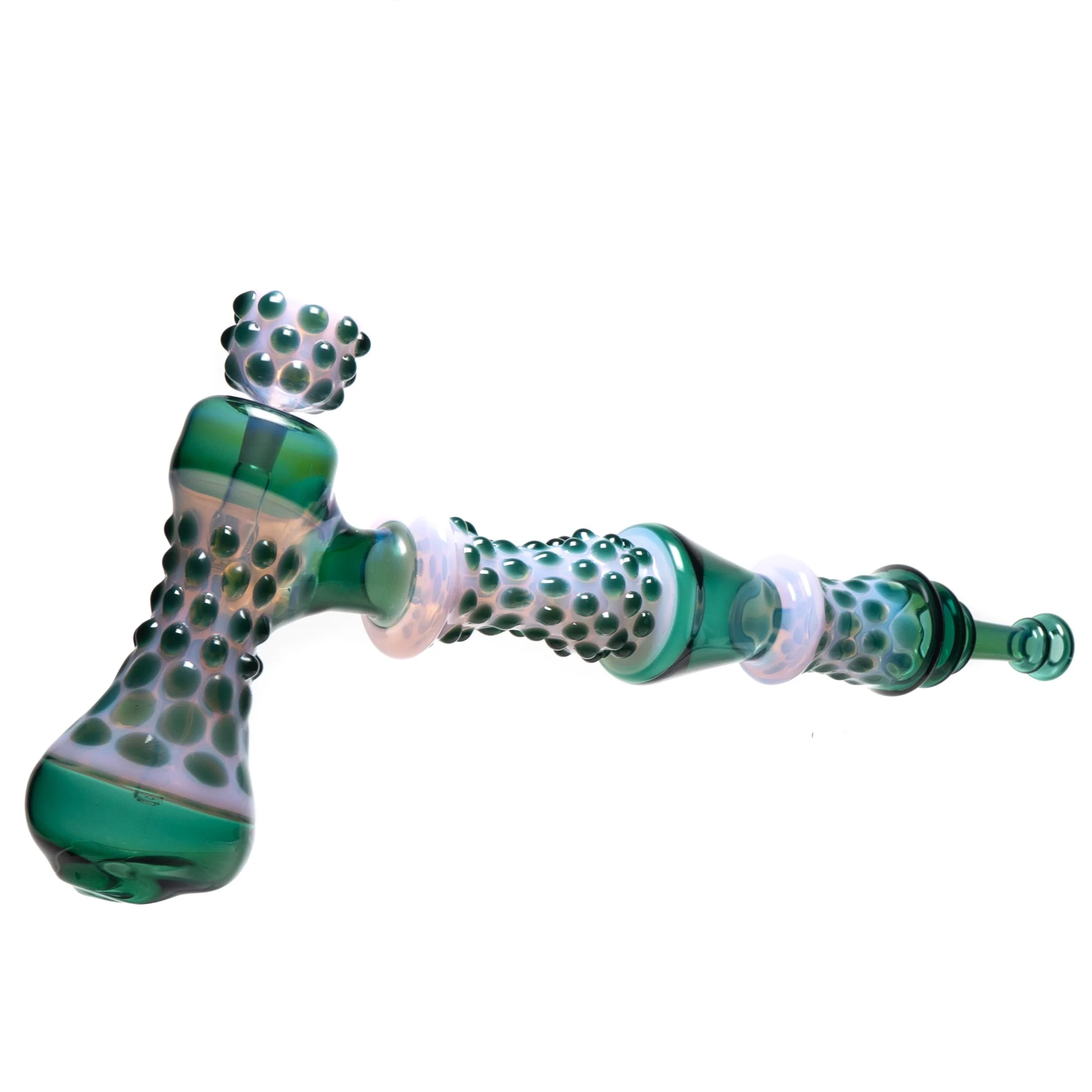 Goo Roo Designs - 24" Hammer Bubbler - Milky Purple & Teal