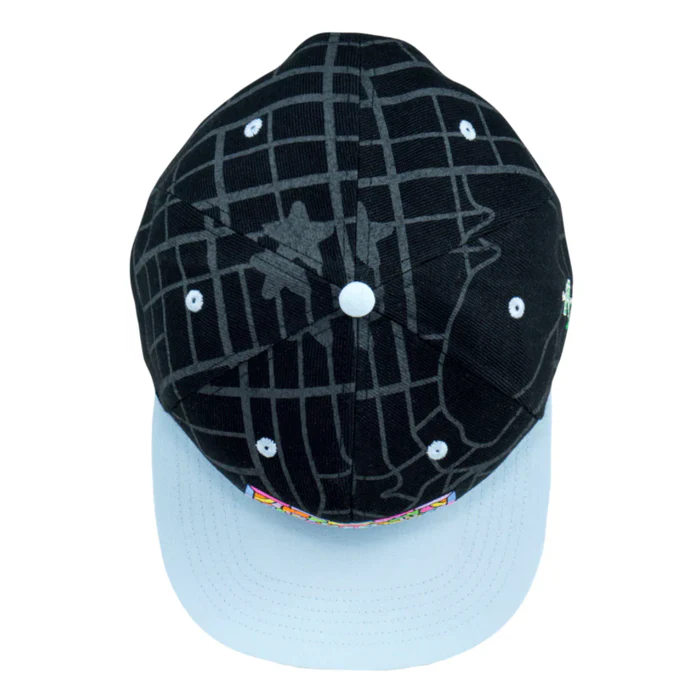 Grassroots - 710 Ashbury Mosaic Black Snapback Hat - Small/Medium - Image 5