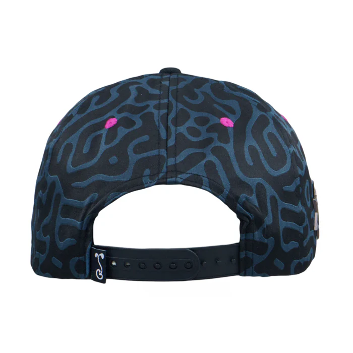 Grassroots - Android Jones Kilgore Trout Coral Black Snapback Hat - Small/Medium - Image 4