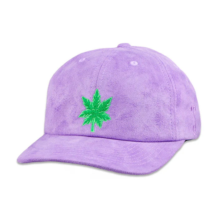 Grassroots - Bigfoot Leaf Purple Suede Dad Hat - OSFM