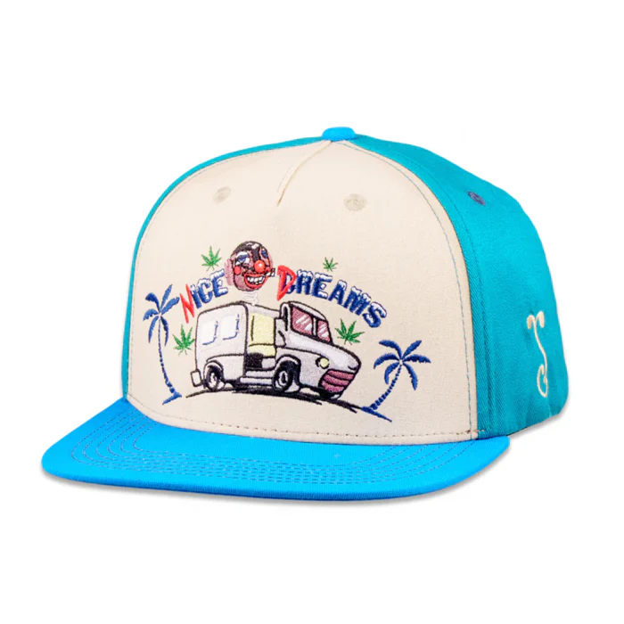 Grassroots - Cheech and Chong Nice Dreams Blue Snapback Hat - Small/Medium
