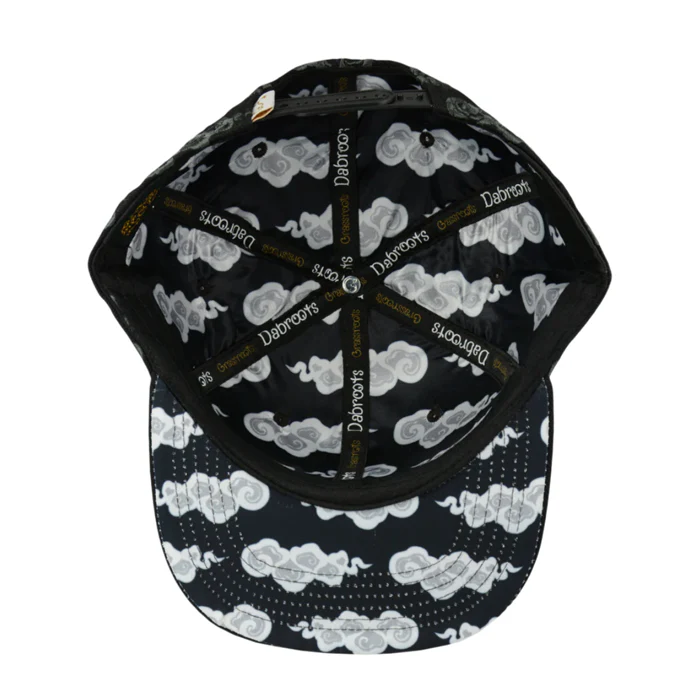 Grassroots - Dabroots Clouds Allover Black Snapback Hat - Large/XL - Image 2