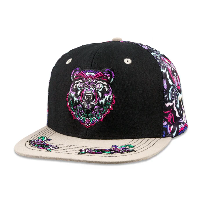 Grassroots - Ellie Paisley Bear Floral Snapback Hat - Large/XL