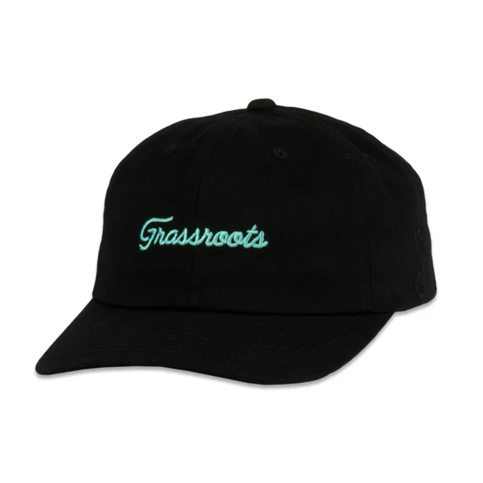 Grassroots - Golfroots Hazard Black Dad Hat - OSFM
