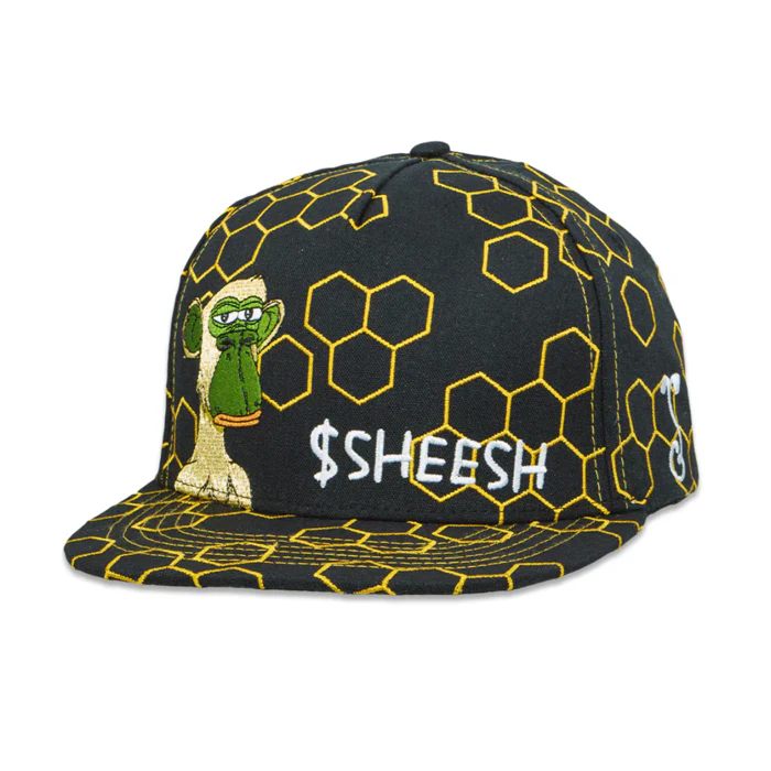 Grassroots - Pepe Ape Yacht Club Black Snapback Hat - Large/XL