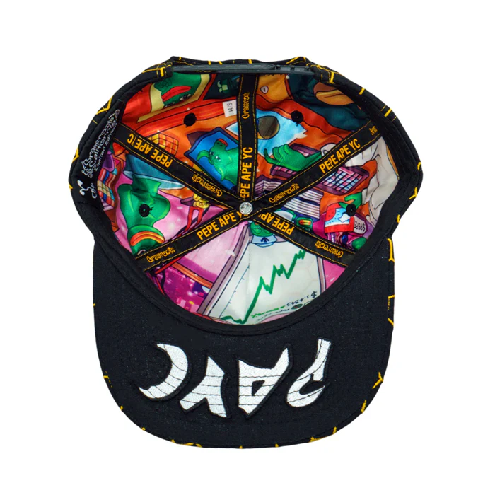 Grassroots - Pepe Ape Yacht Club Black Snapback Hat - Small/Medium - Image 2