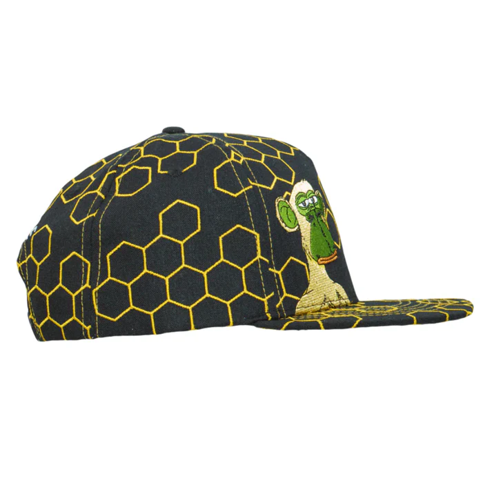 Grassroots - Pepe Ape Yacht Club Black Snapback Hat - Small/Medium - Image 3