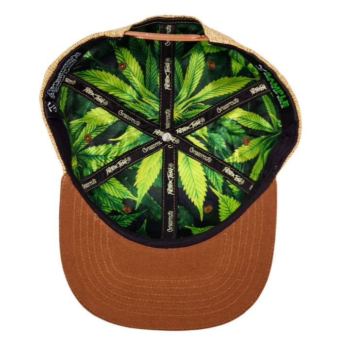 Grassroots - Peter Tosh Tan Leaf Snapback Hat - Small/Medium - Image 2