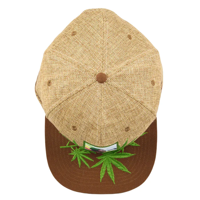 Grassroots - Peter Tosh Tan Leaf Snapback Hat - Small/Medium - Image 5