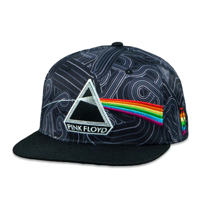 Grassroots - Pink Floyd DSOTM V2 Blackout Snapback Hat - Small/Medium