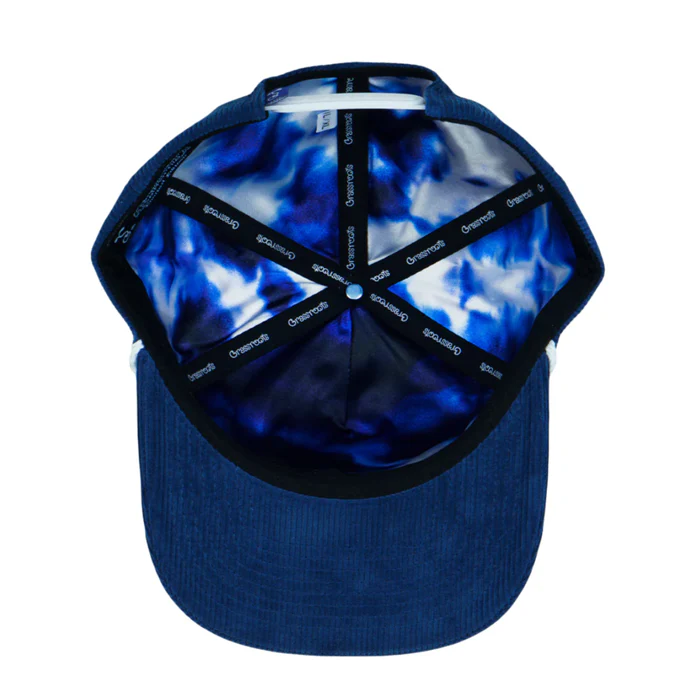 Grassroots - Polar Bear Navy Corduroy Unstructured Snapback Hat - Large/XL - Image 2