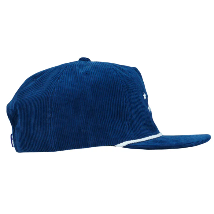 Grassroots - Polar Bear Navy Corduroy Unstructured Snapback Hat - Large/XL - Image 4