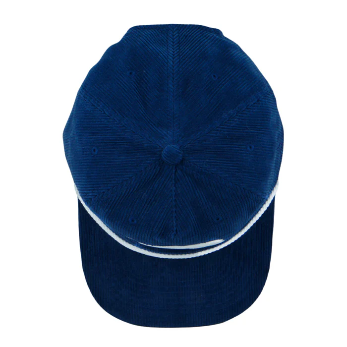 Grassroots - Polar Bear Navy Corduroy Unstructured Snapback Hat - Large/XL - Image 5