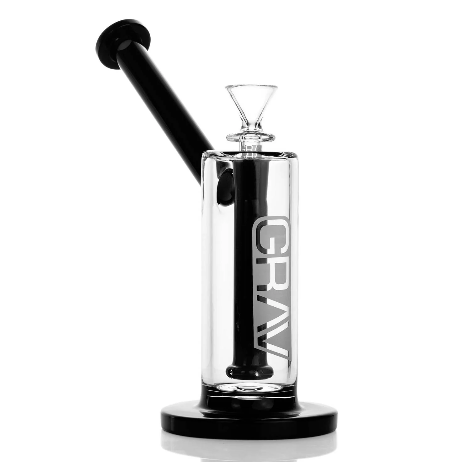 Grav Labs - Large Upright Bubbler - Clear & Black
