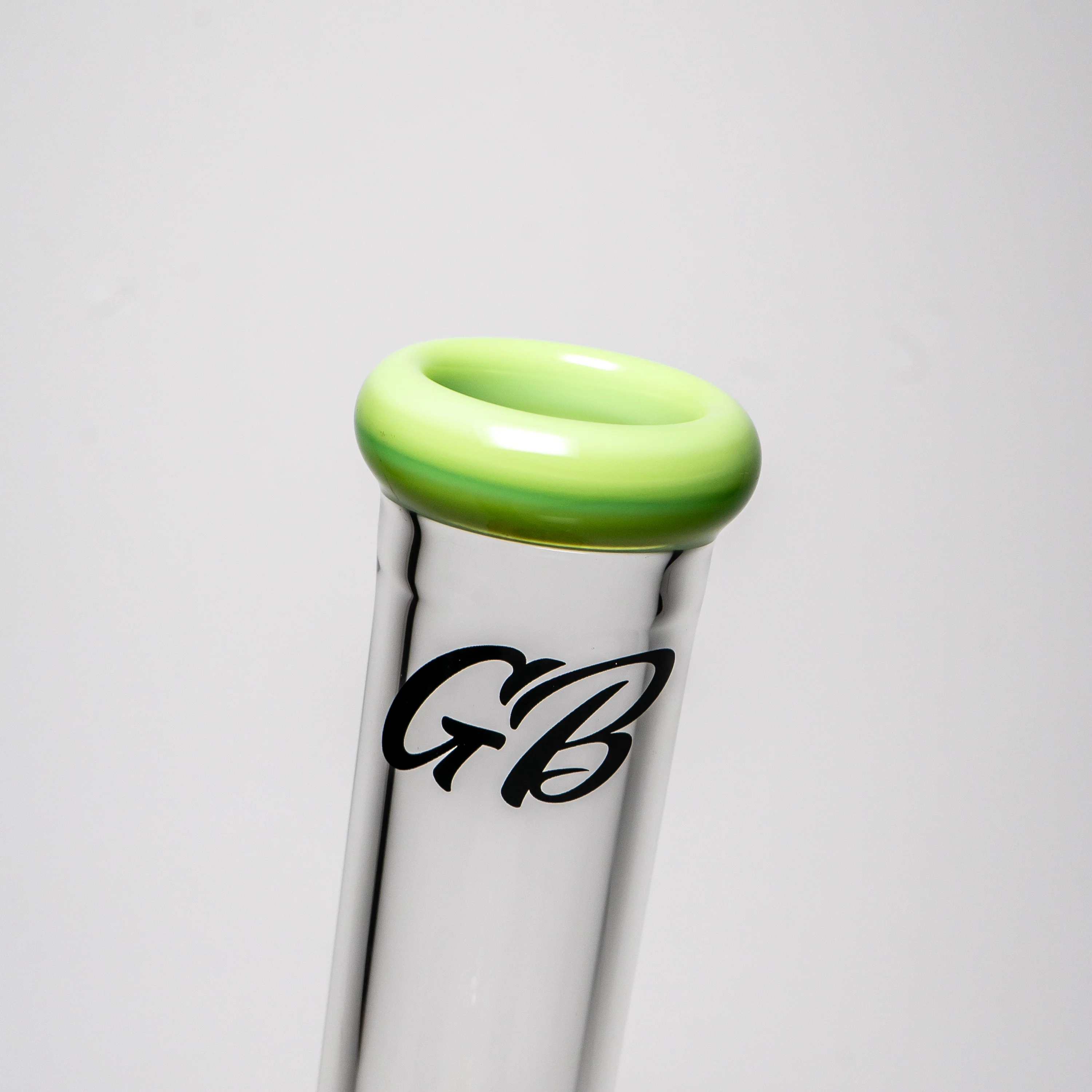 Green Bear - 12" Beaker w/ Milky Green Accents - Image 4