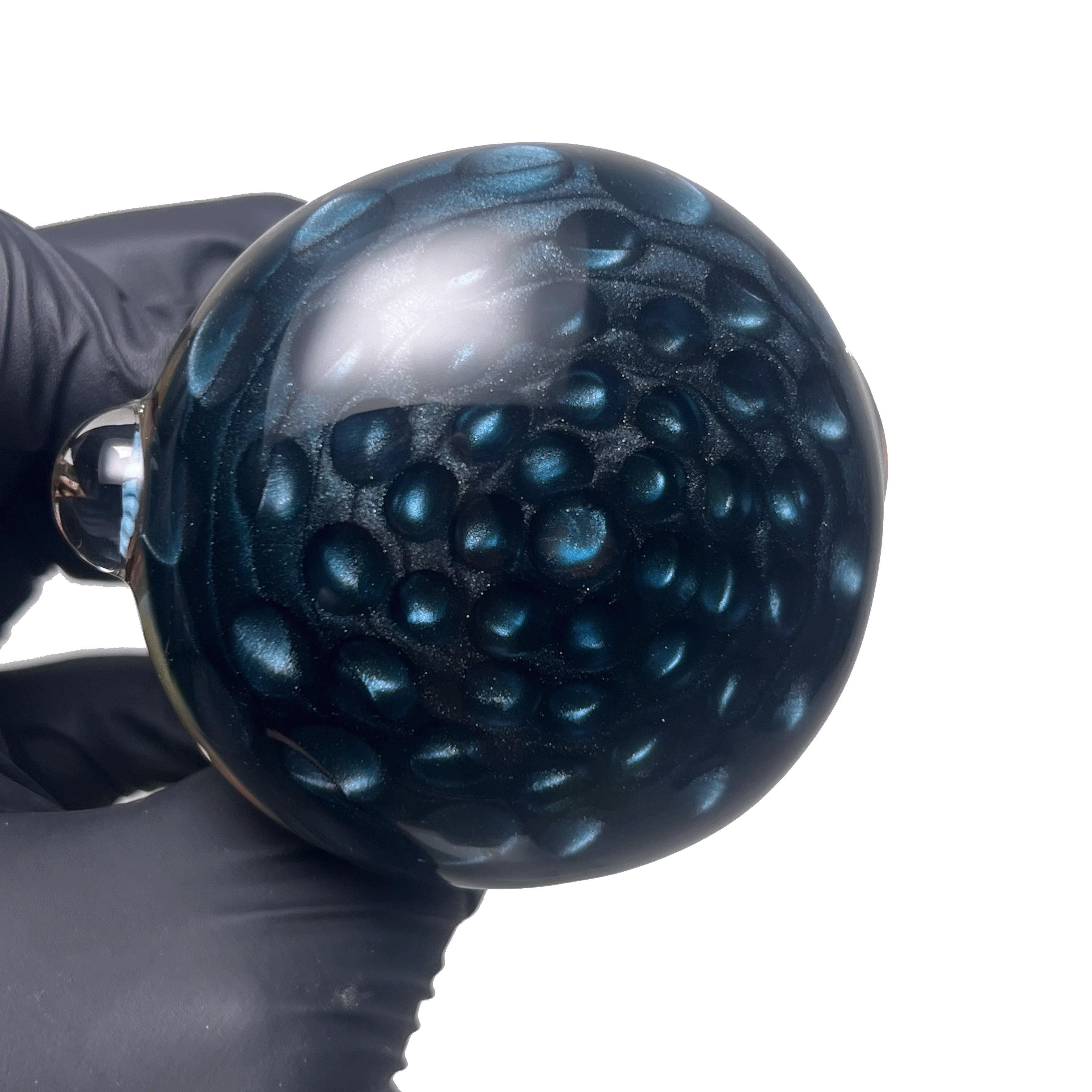Greenlite - Heavy Spoon - Flat Mouth - Fume w/ Twist Cane & Blue Honeycomb #2 - Image 7