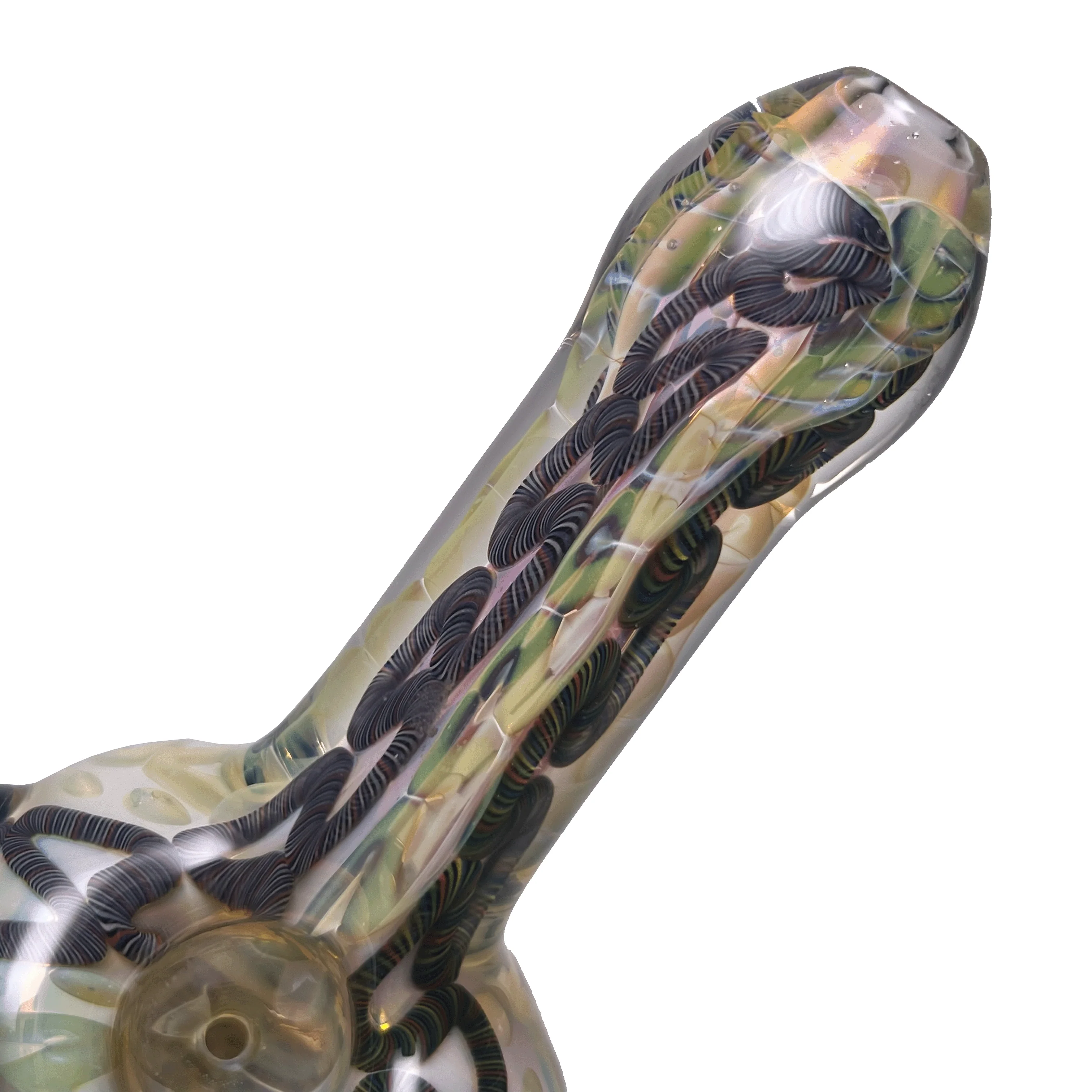 Greenlite - Heavy Spoon Pipe - Fume w/ Twist Cane & Implosion #2 - Image 6