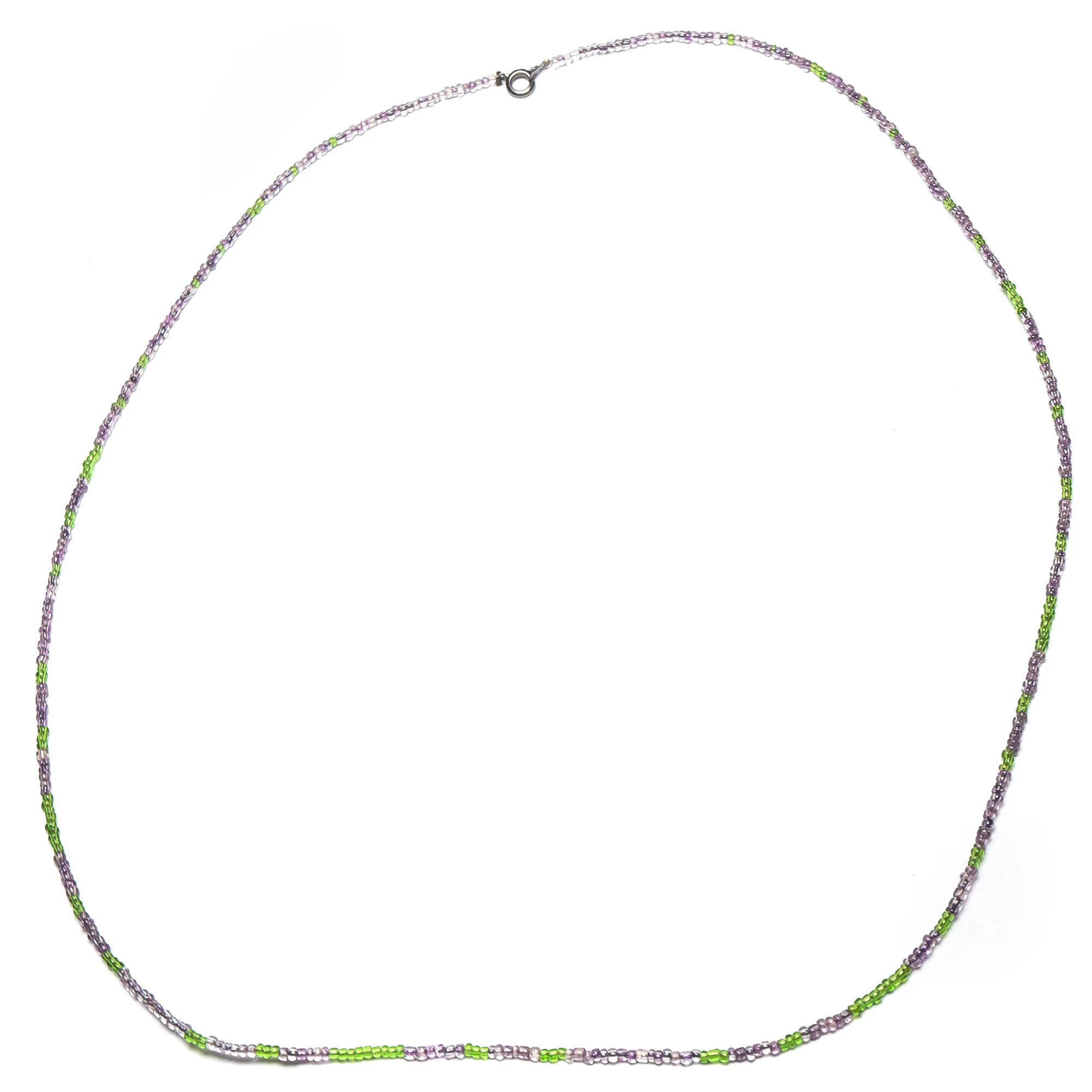 Handmade Beaded Necklace - Black Rainbow - Image 2
