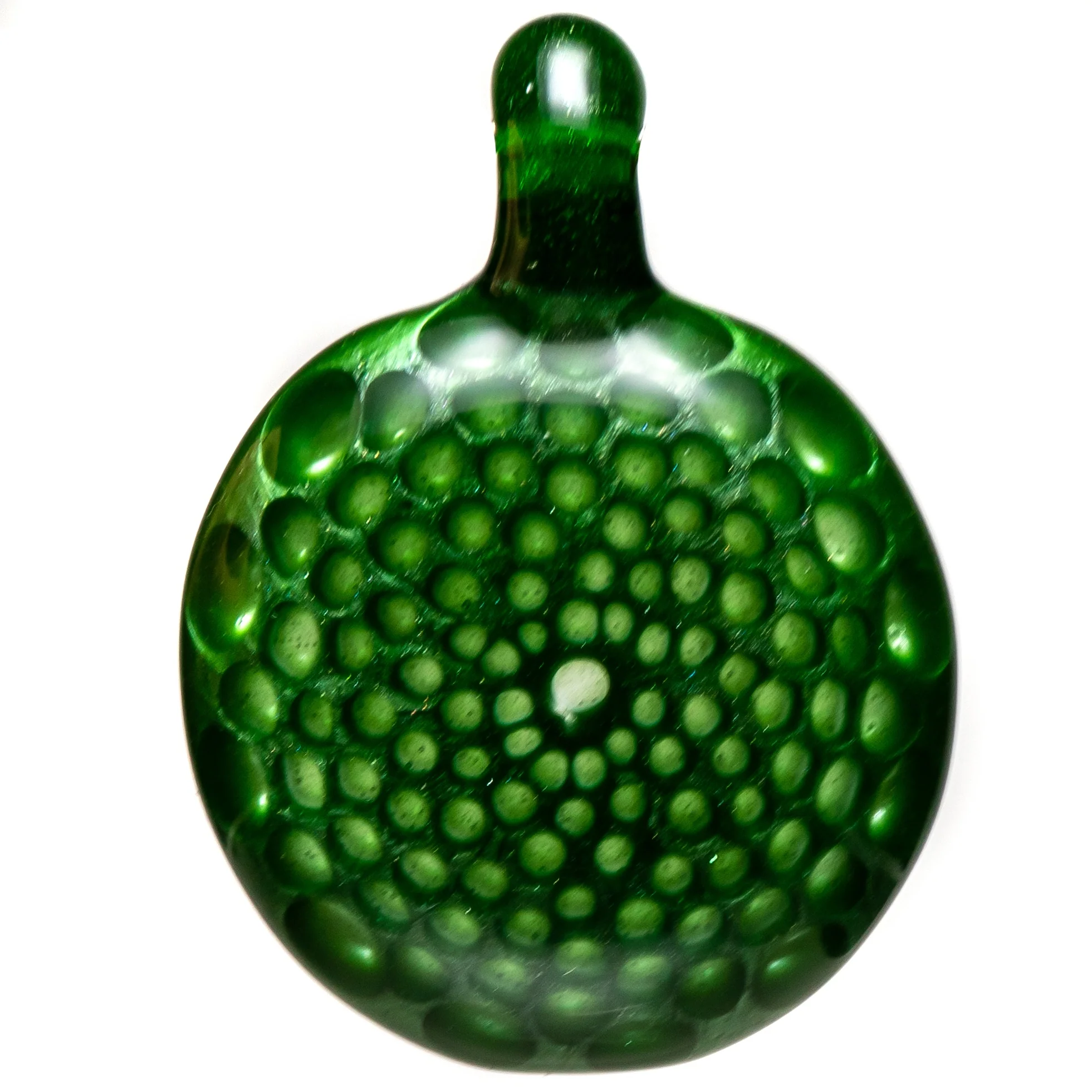Harold Ludeman - Honeycomb Pendant - Mighty Moss & Green Stardust