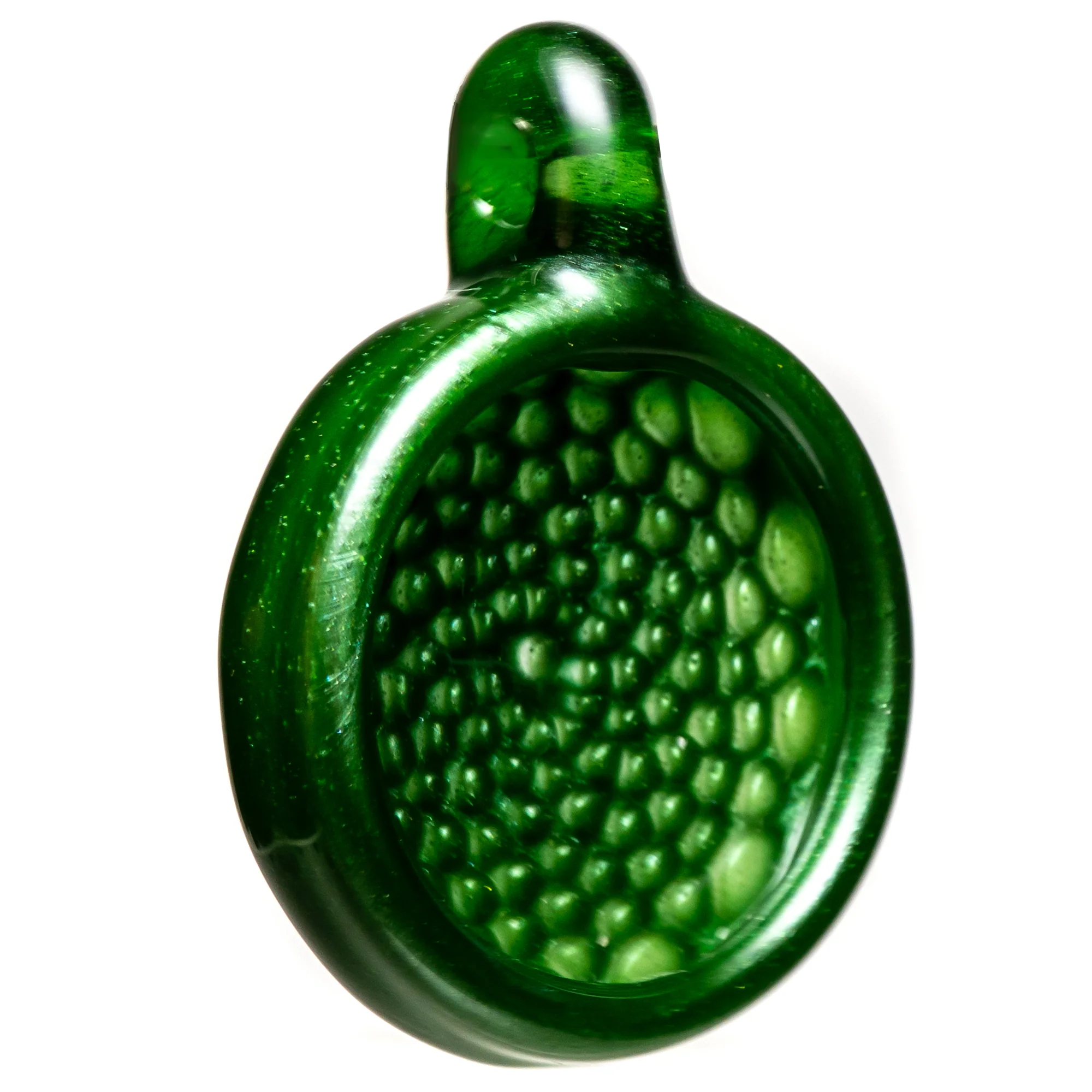 Harold Ludeman - Honeycomb Pendant - Mighty Moss & Green Stardust - Image 2