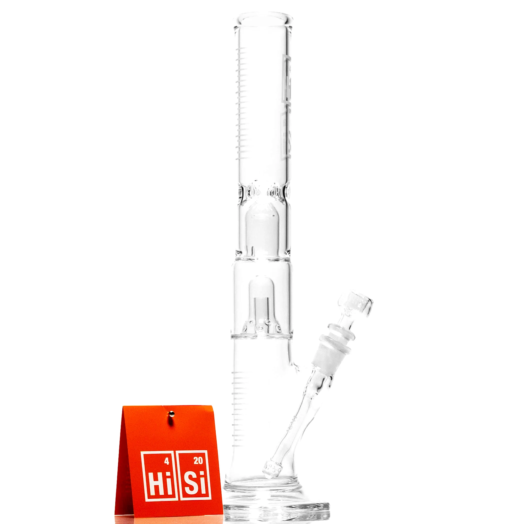 HiSi Glass - 15" Straight Tube - Jr. Double Bell Perc 2.0 - Image 5
