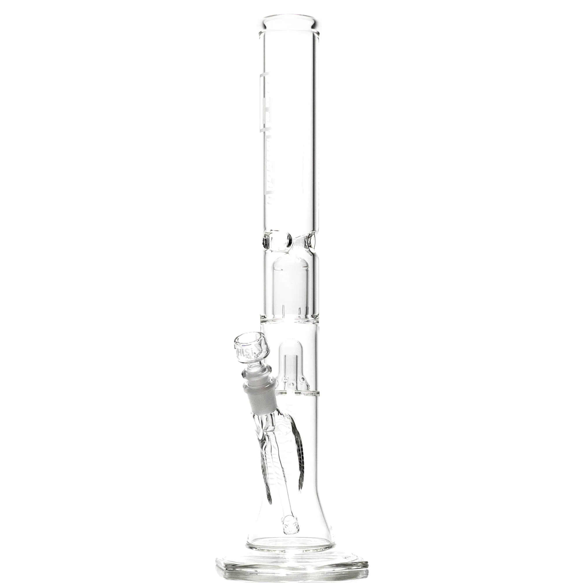HiSi Glass - 18" Straight Tube - Double Bell Perc 2.0