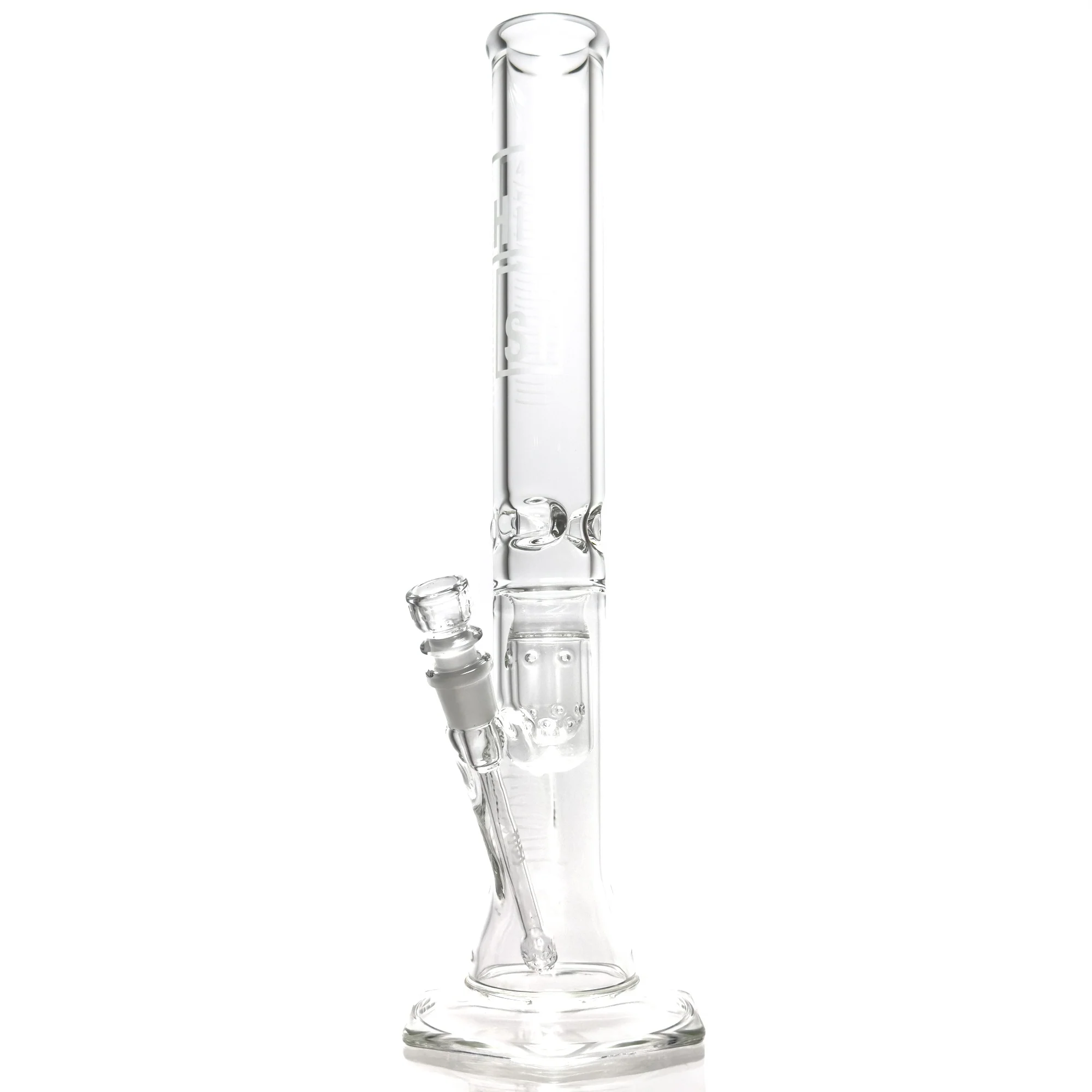 HiSi Glass - 18" Straight Tube - Double U Perc