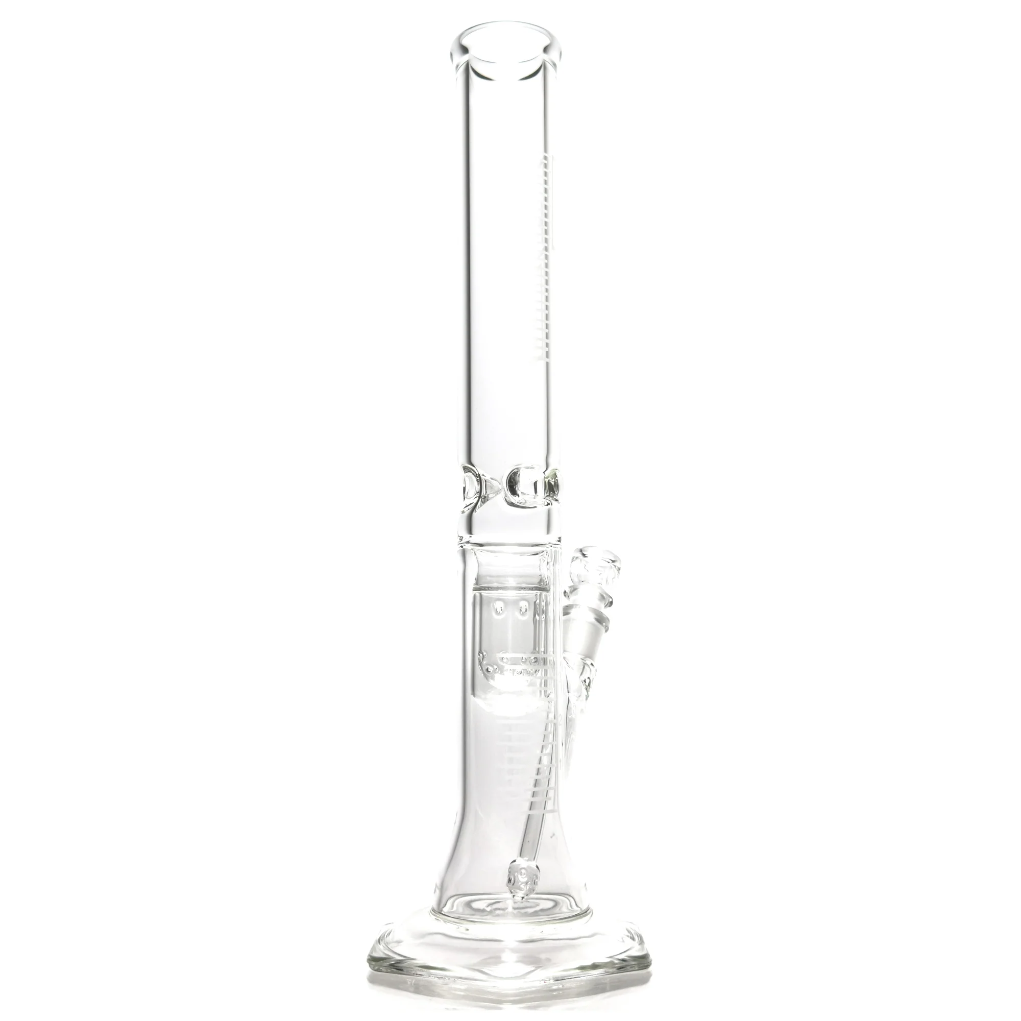 HiSi Glass - 18" Straight Tube - Double U Perc - Image 2