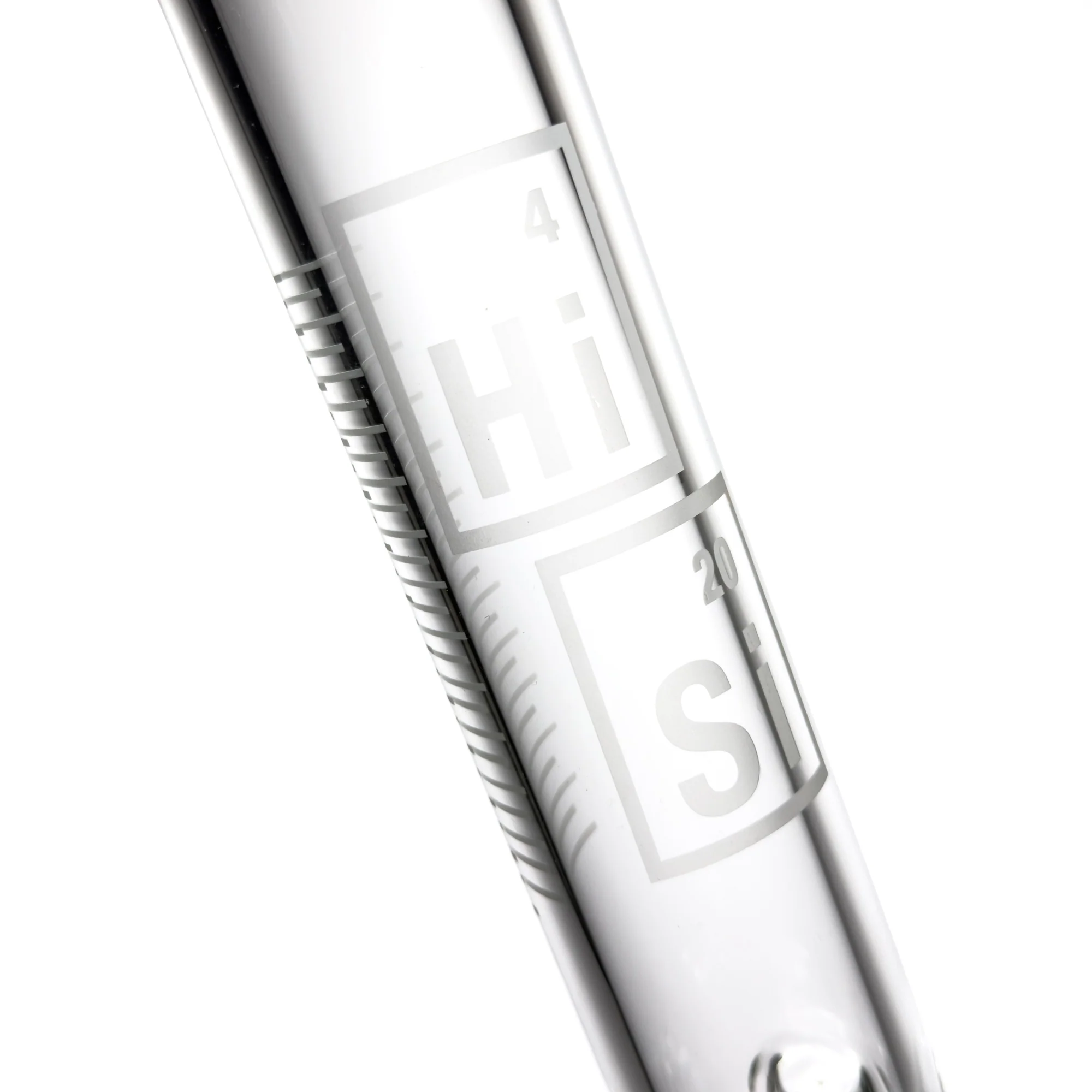 HiSi Glass - 18" Straight Tube - Double U Perc - Image 3