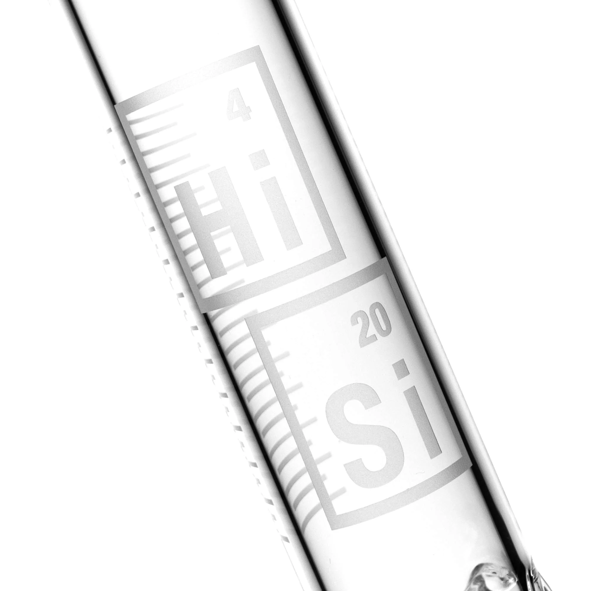 HiSi Glass - 18" Straight Tube - Jr. Triple U Perc - Image 2