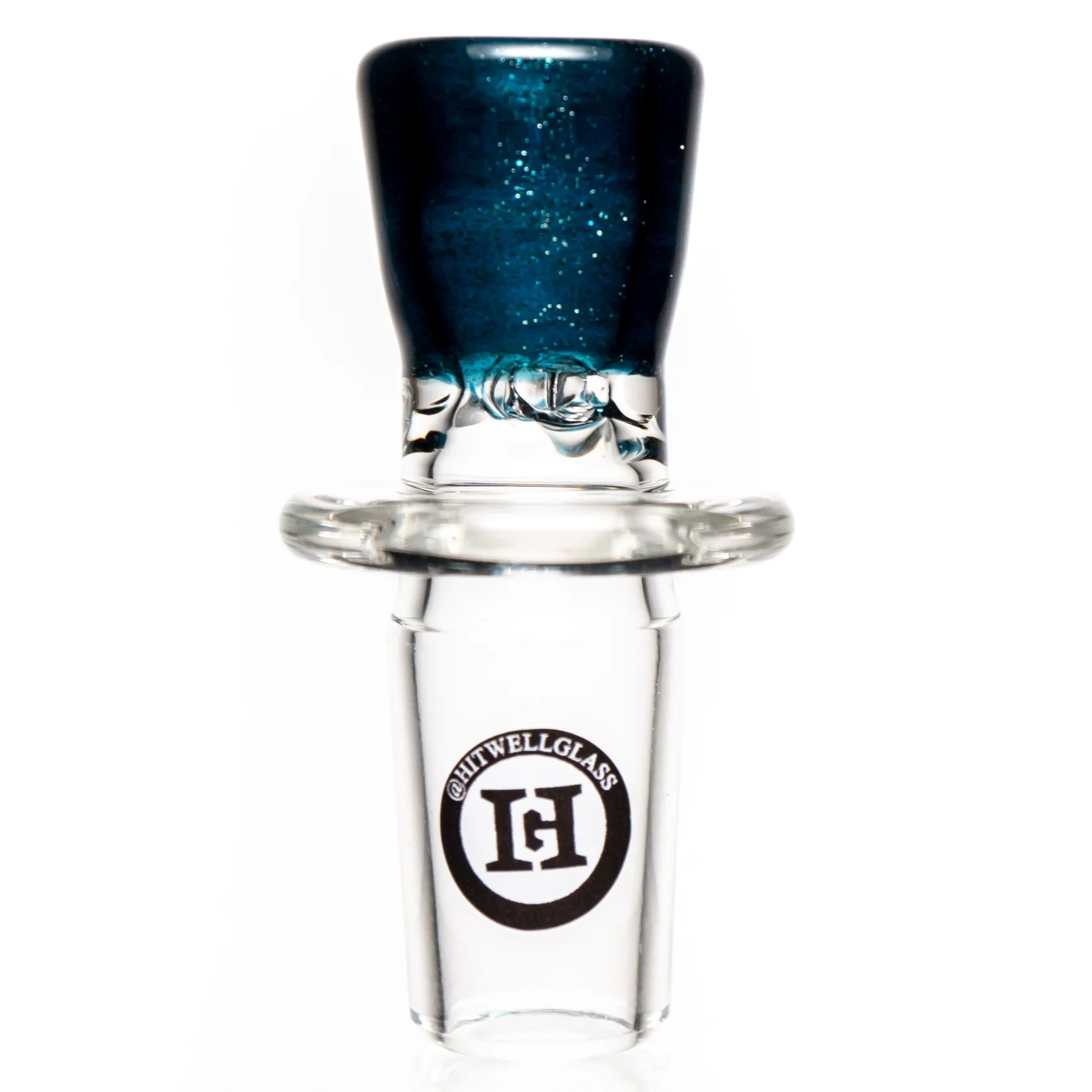 Hitwell Glass - Martini Slide - 3 Hole - 18mm - Blue Stardust