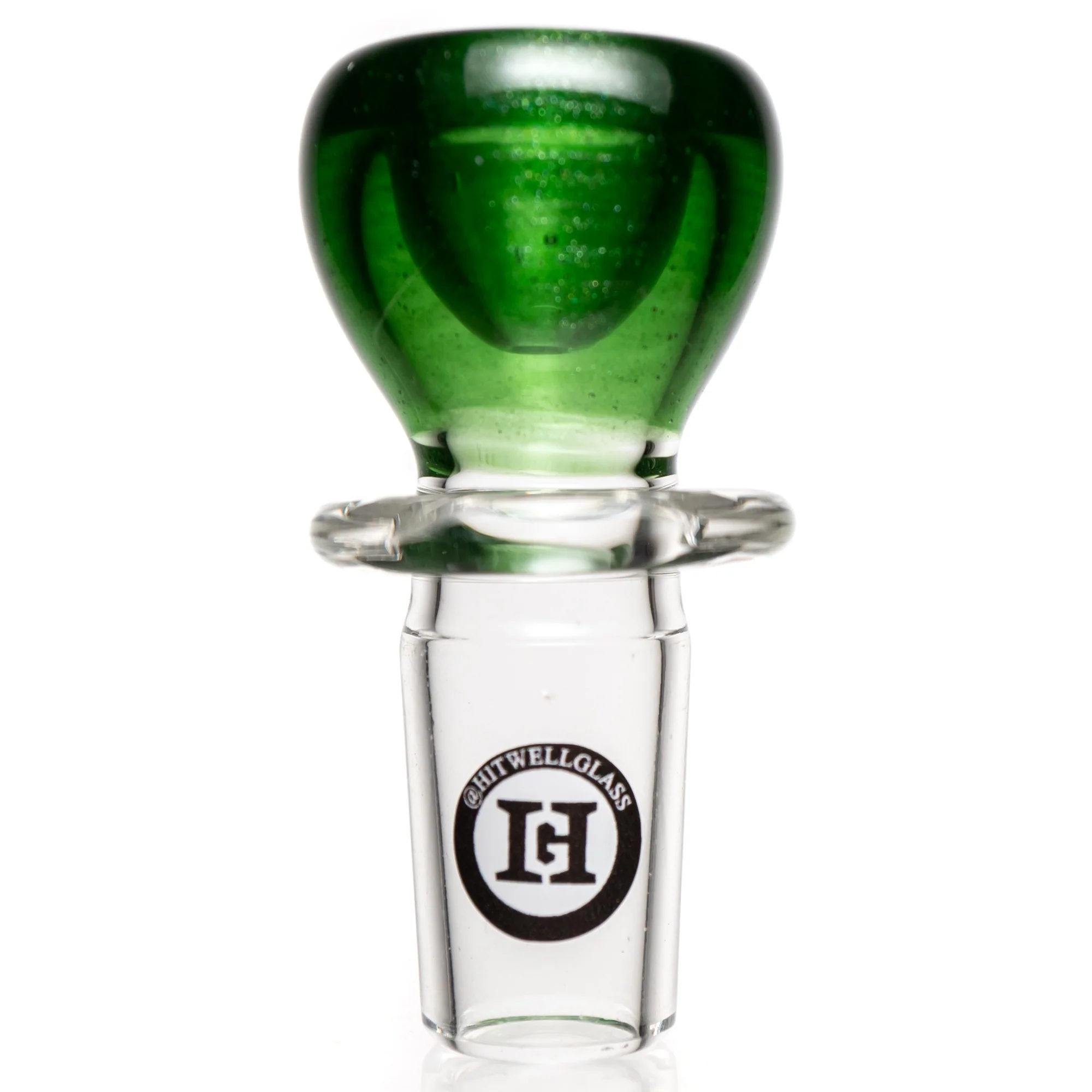 Hitwell Glass - Push Bowl Slide - 18mm - Green Stardust