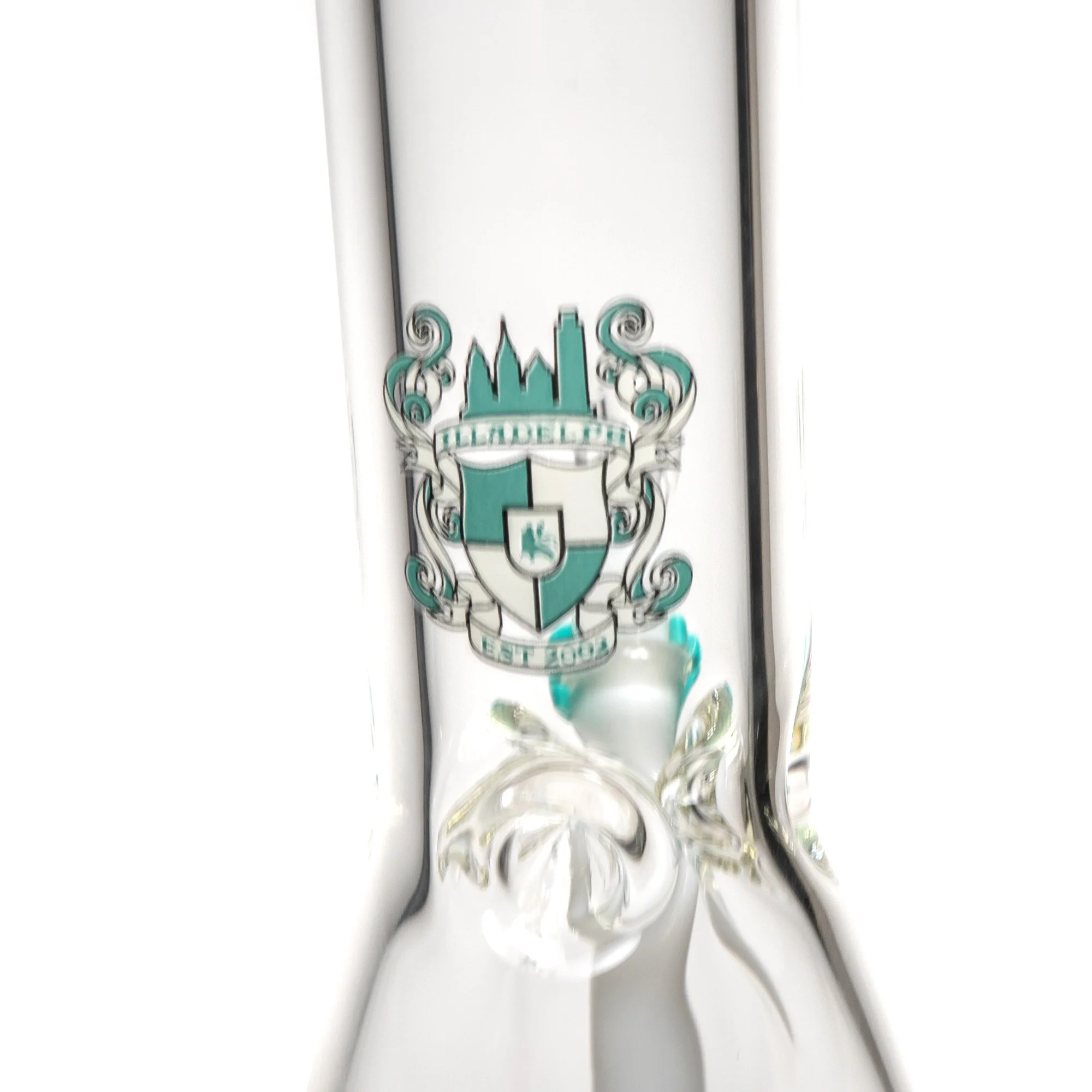 Illadelph - Medium Beaker - 7mm - Teal & White Label - Image 5