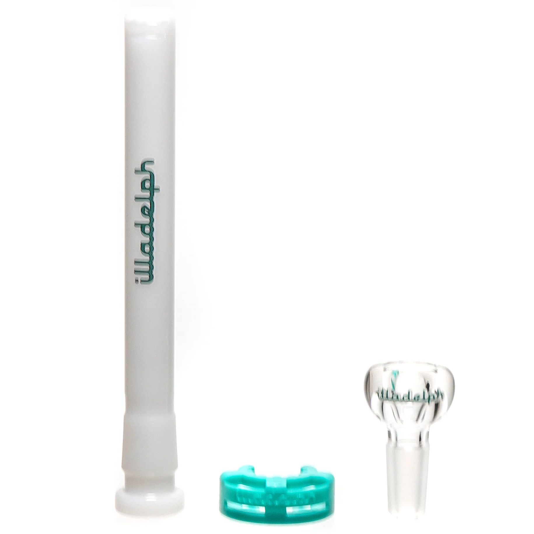 Illadelph - Medium Beaker - 7mm - Teal & White Label - Image 6