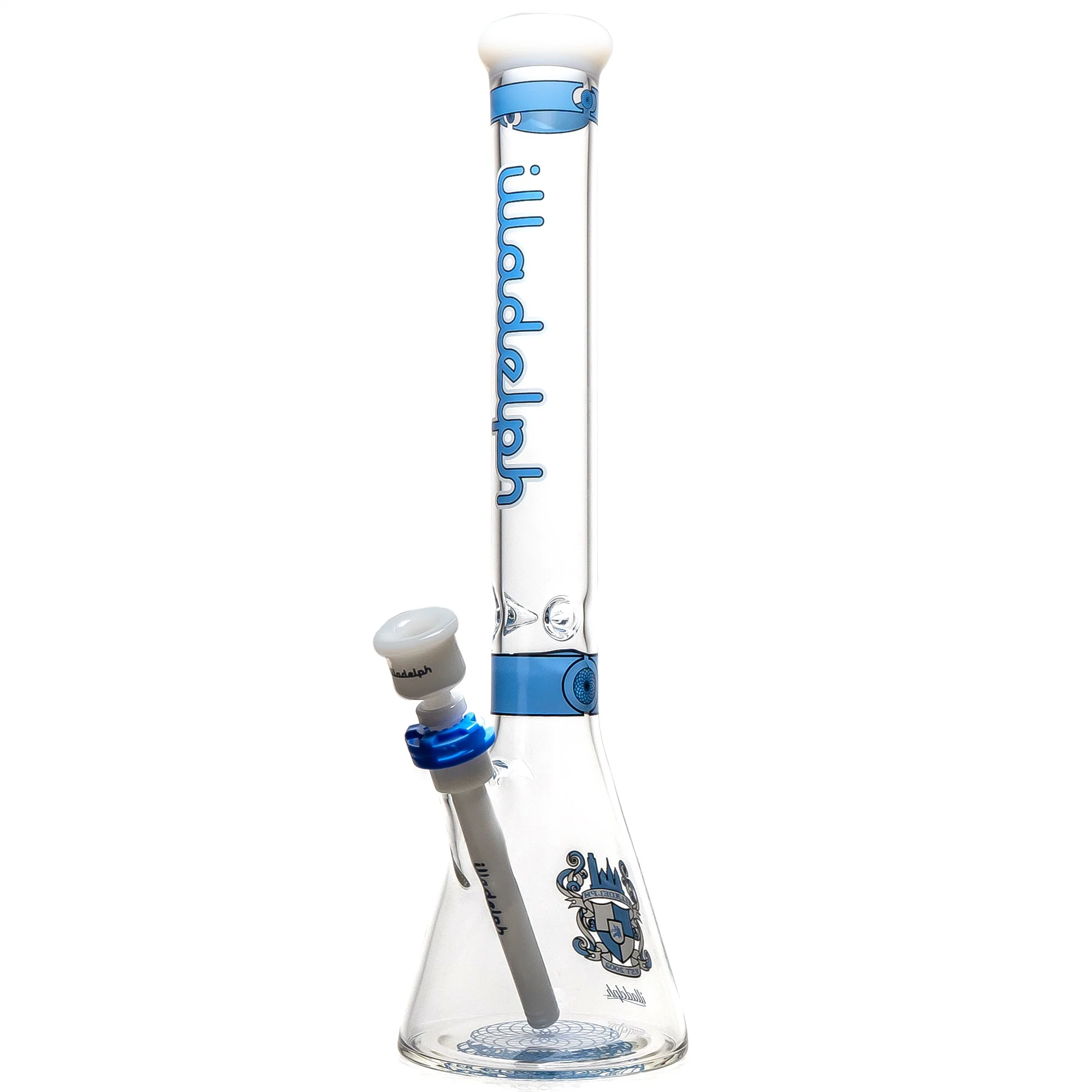 Illadelph - Medium Beaker - Signature Series - Blue & White