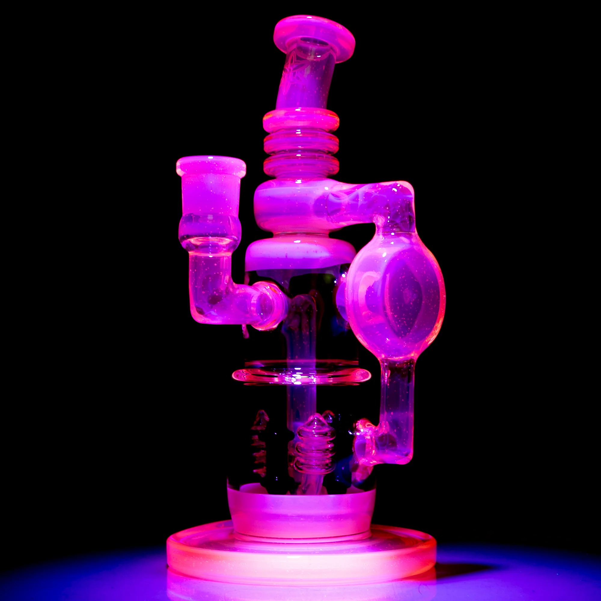 Ill Glass - Custom Flux Cycler w/ Stabilization Pylons - UV Neo Light & Crushed Opal - Image 2