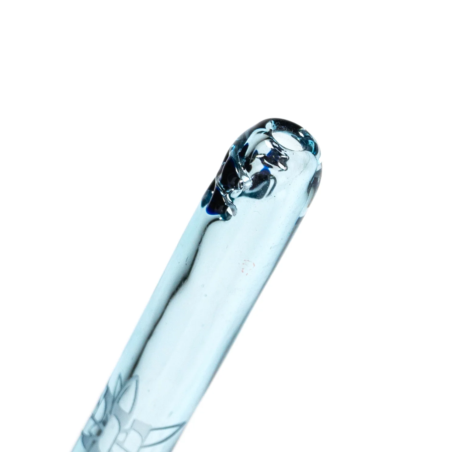 Ill Glass - Custom Mini Beaker - Transparent Blue w/ Rainbow Linework - Image 11