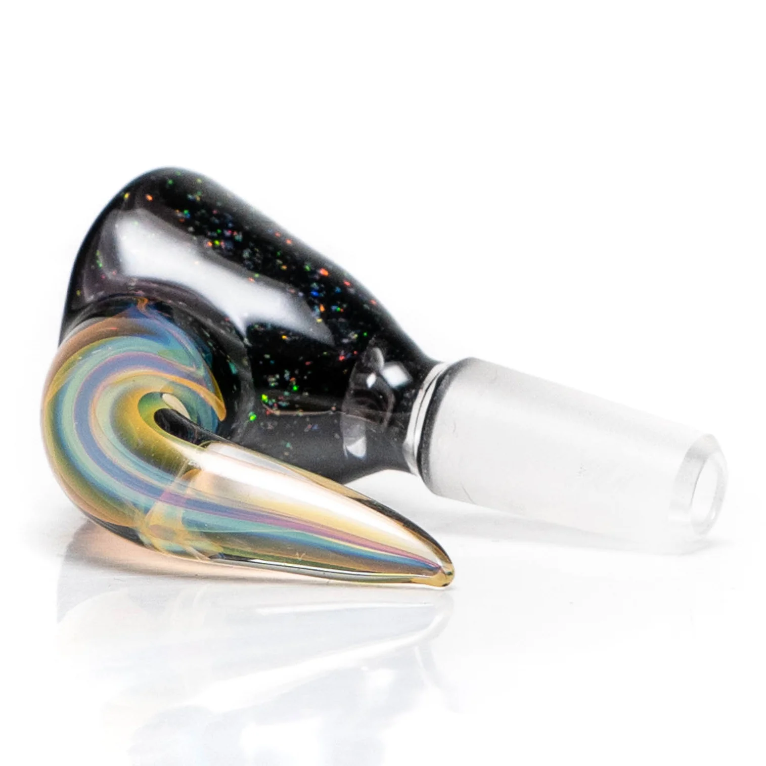 Jakers Glass - Worked Mini Beaker - Crushed Opal & Rasta Reversal - Image 5