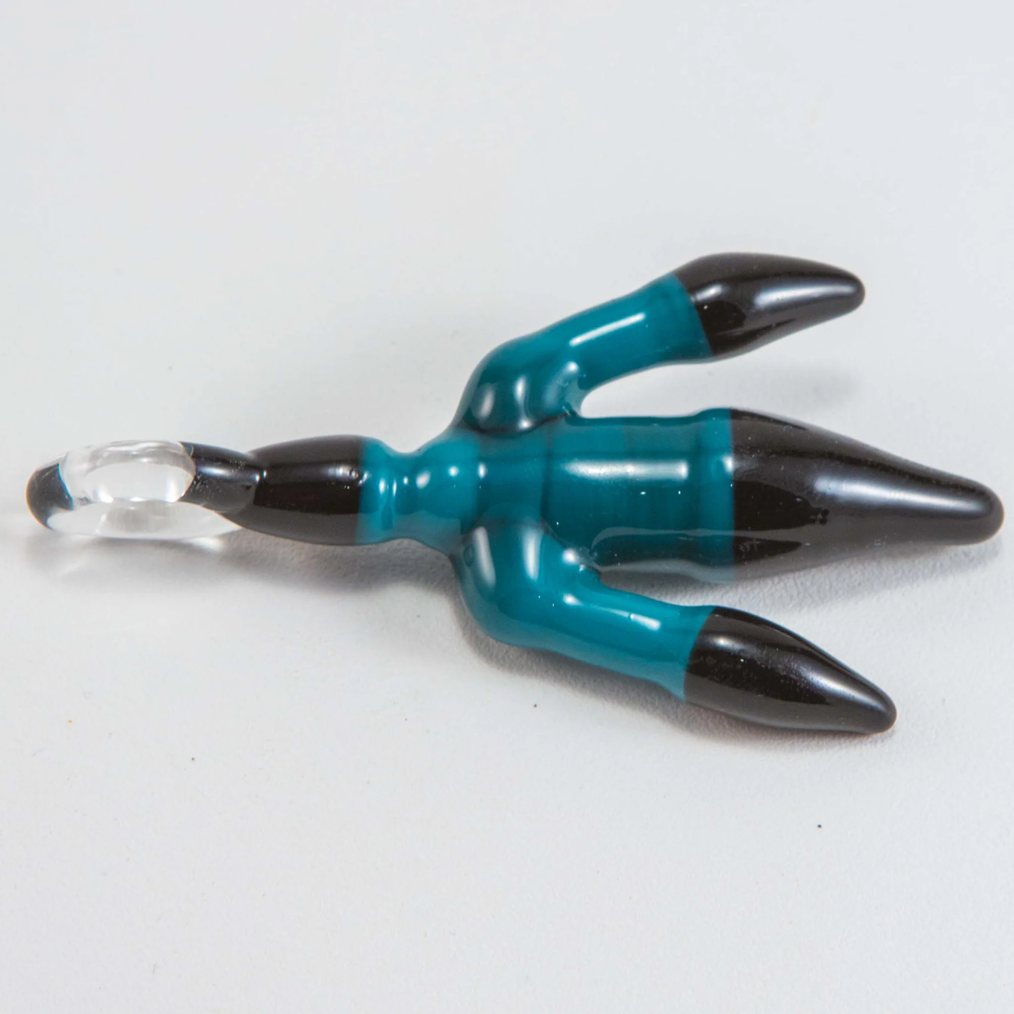 J.O.P. - Chicken Foot Pendant - Agua Azul & Black - Image 2
