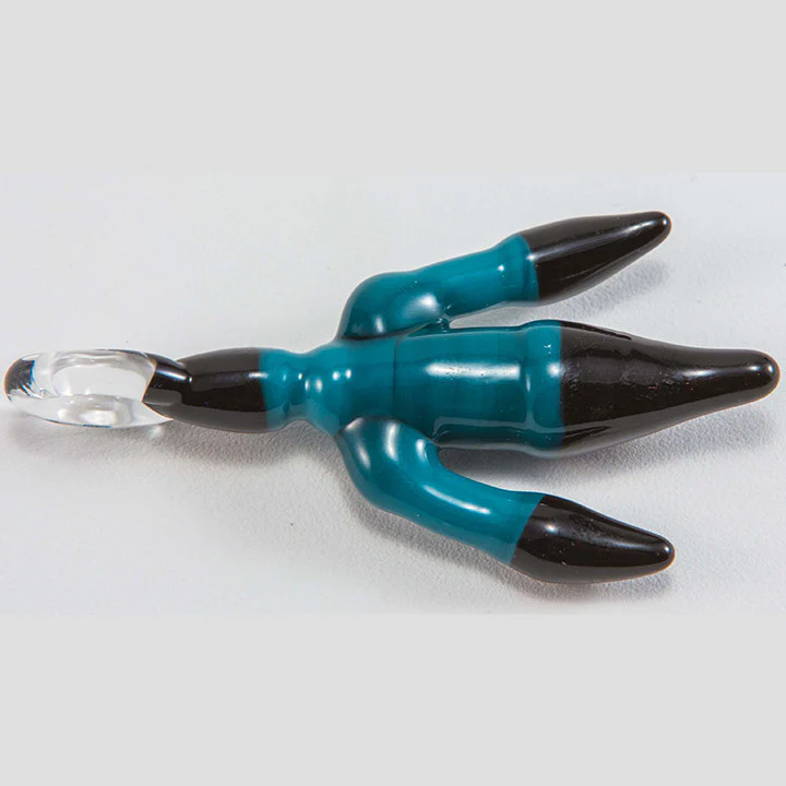 J.O.P. - Chicken Foot Pendant - Agua Azul & Black - Image 3