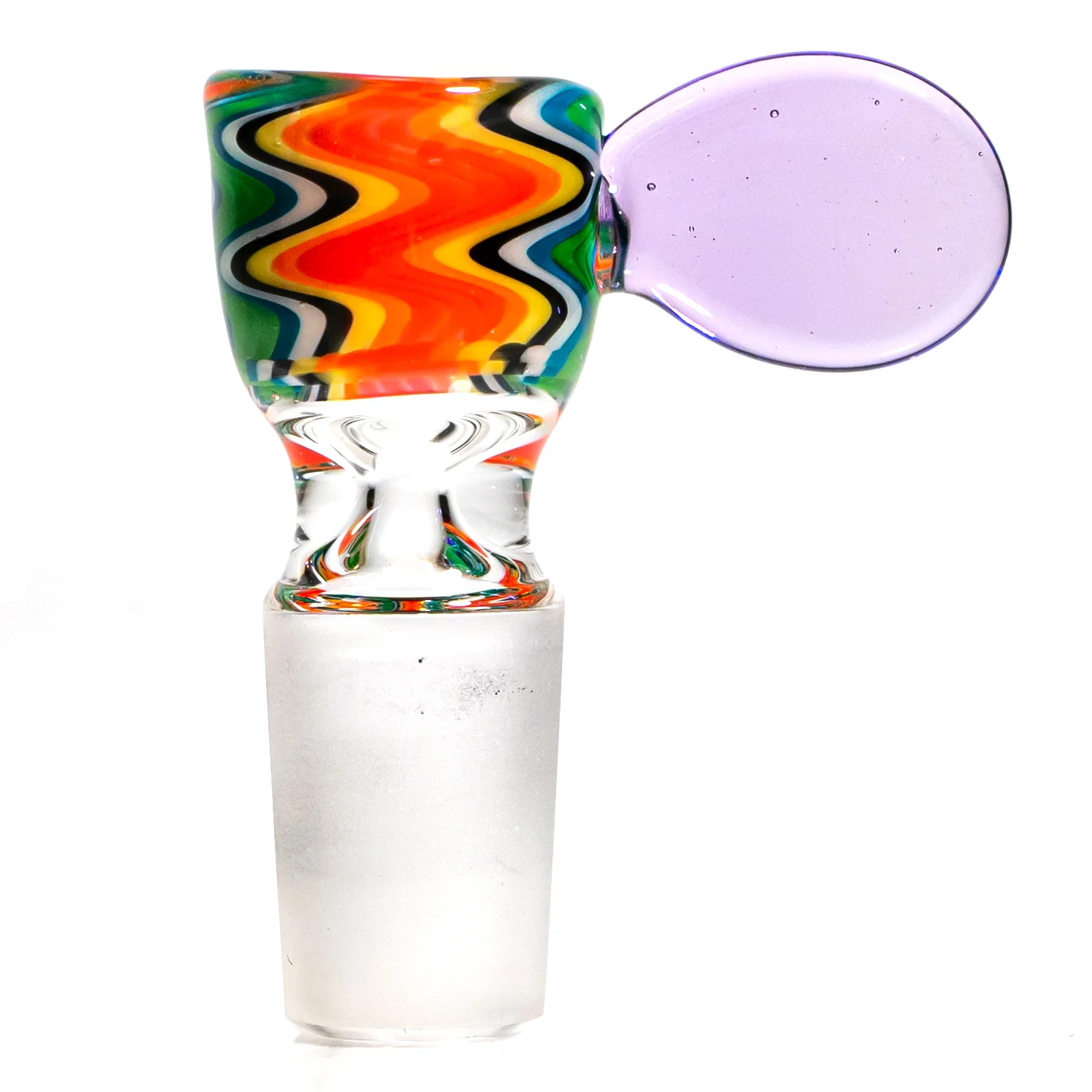 K2 Glass - Worked Snap Slide - 14mm - Fire & Earth Wag w/ CFL Potion Handle #1 - Image 2