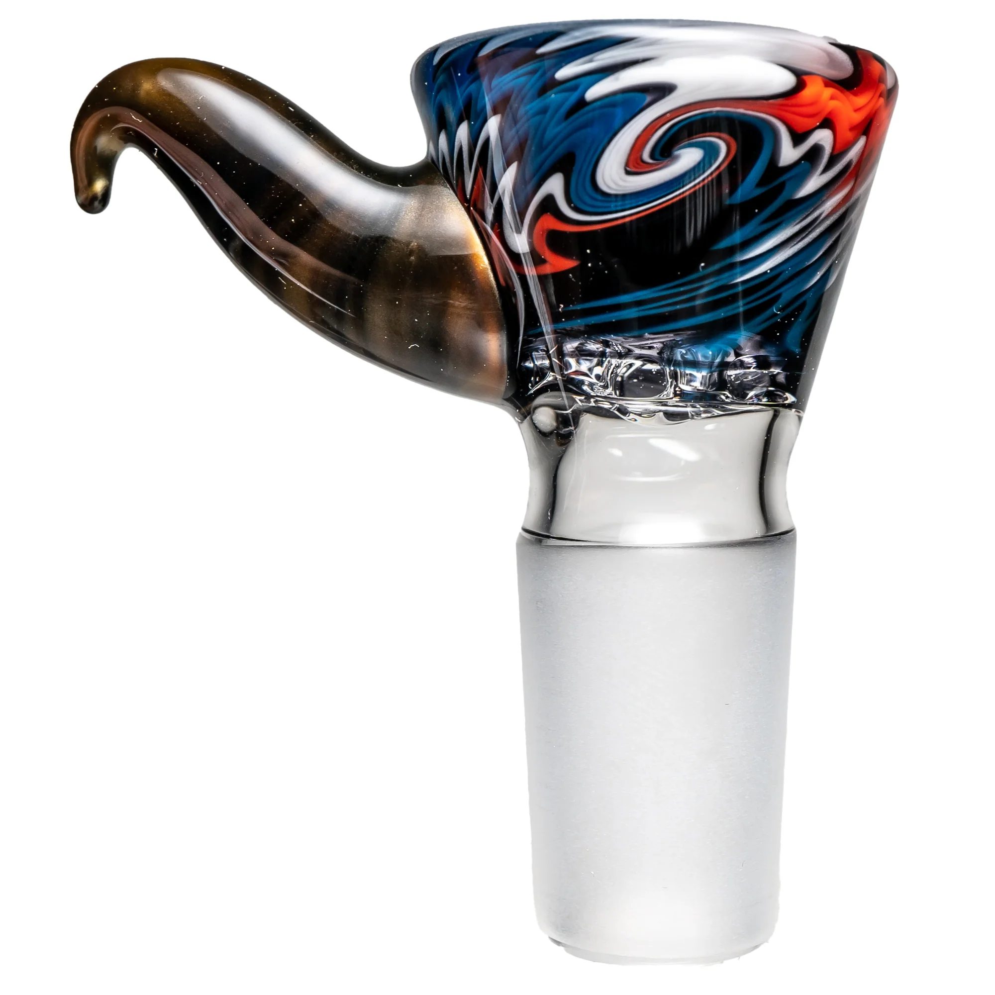 Kevin Howell - Martini Slide - 4 Hole - 18mm - Grateful Linework w/ Electrum - Image 2