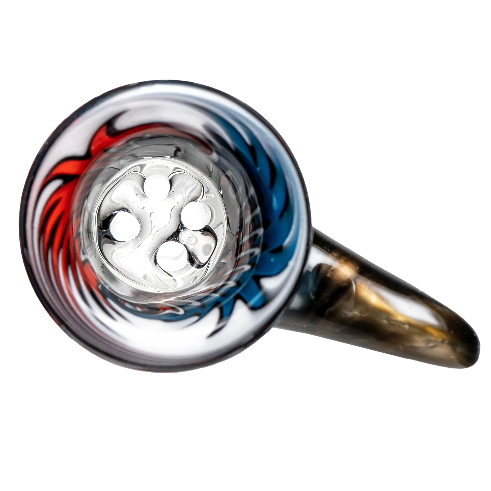Kevin Howell - Martini Slide - 4 Hole - 18mm - Grateful Linework w/ Electrum - Image 4