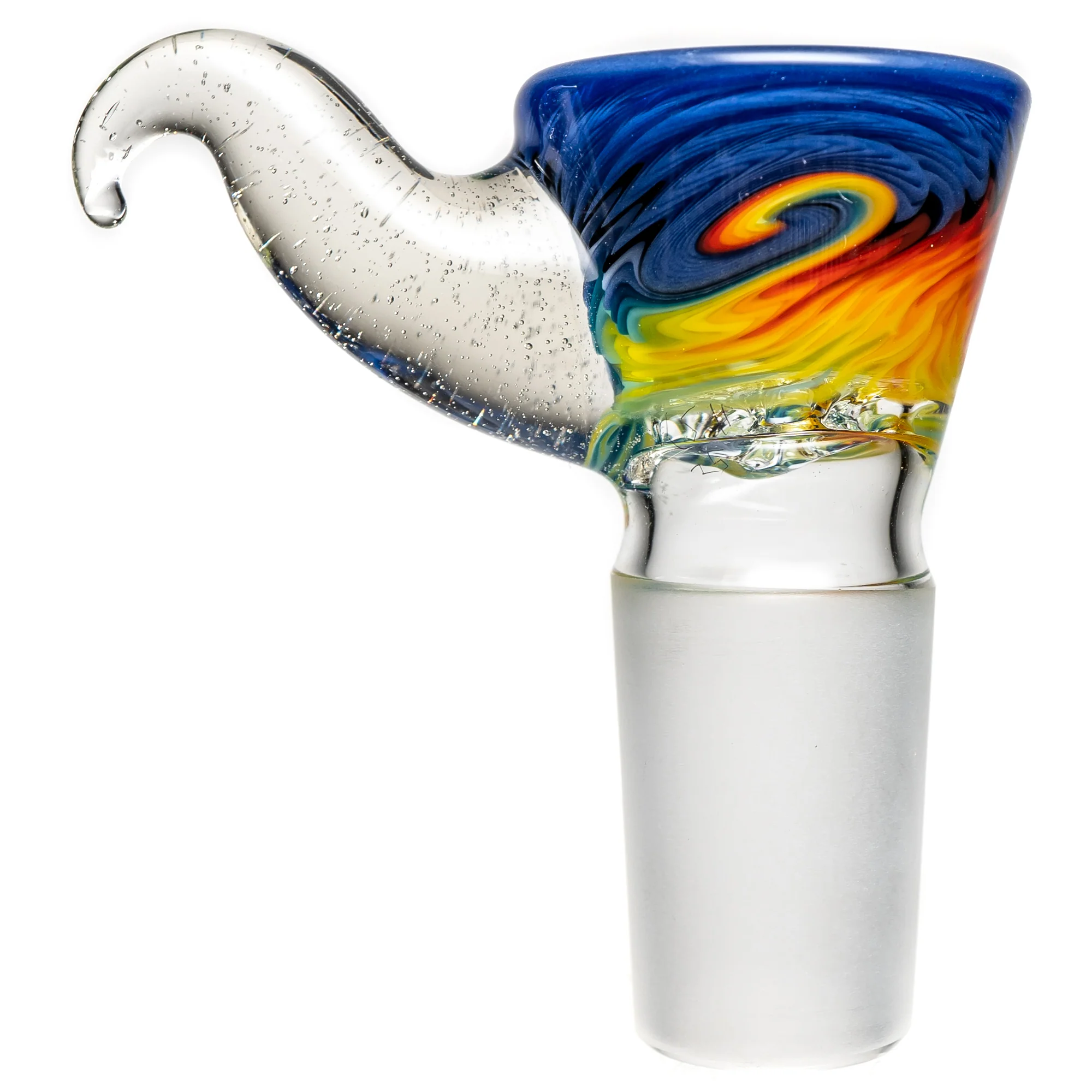 Kevin Howell - Martini Slide - 4 Hole - 18mm - Purple & Rainbow Linework w/ UV Blu V - Image 3