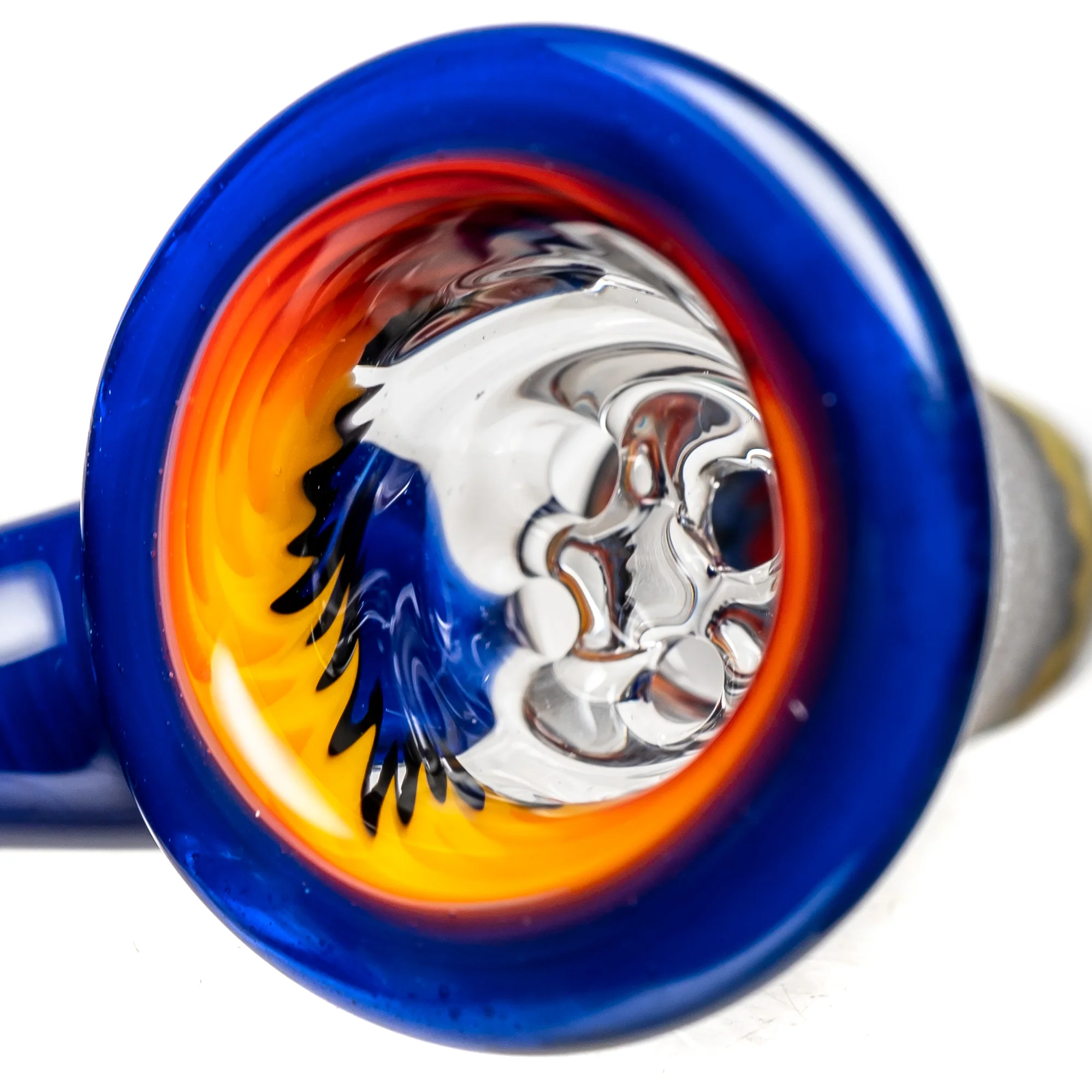 Kevin Howell - Martini Slide w/ Worked Joint - 4 Hole - 18mm - Bipolar w/ Brilliant Blue - Image 4