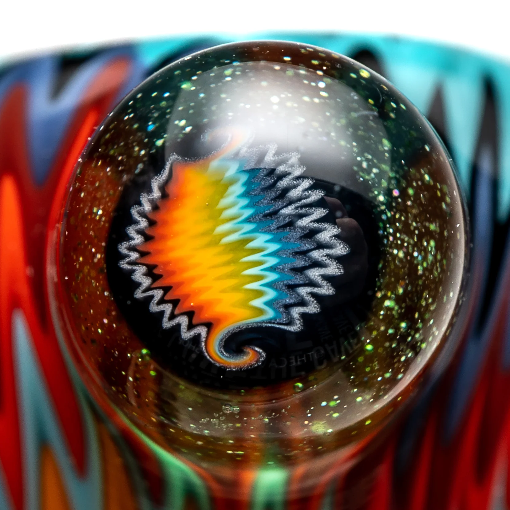 Kevin Howell - Push Slide - 18mm - Aqua Multi Color Linework - Image 4