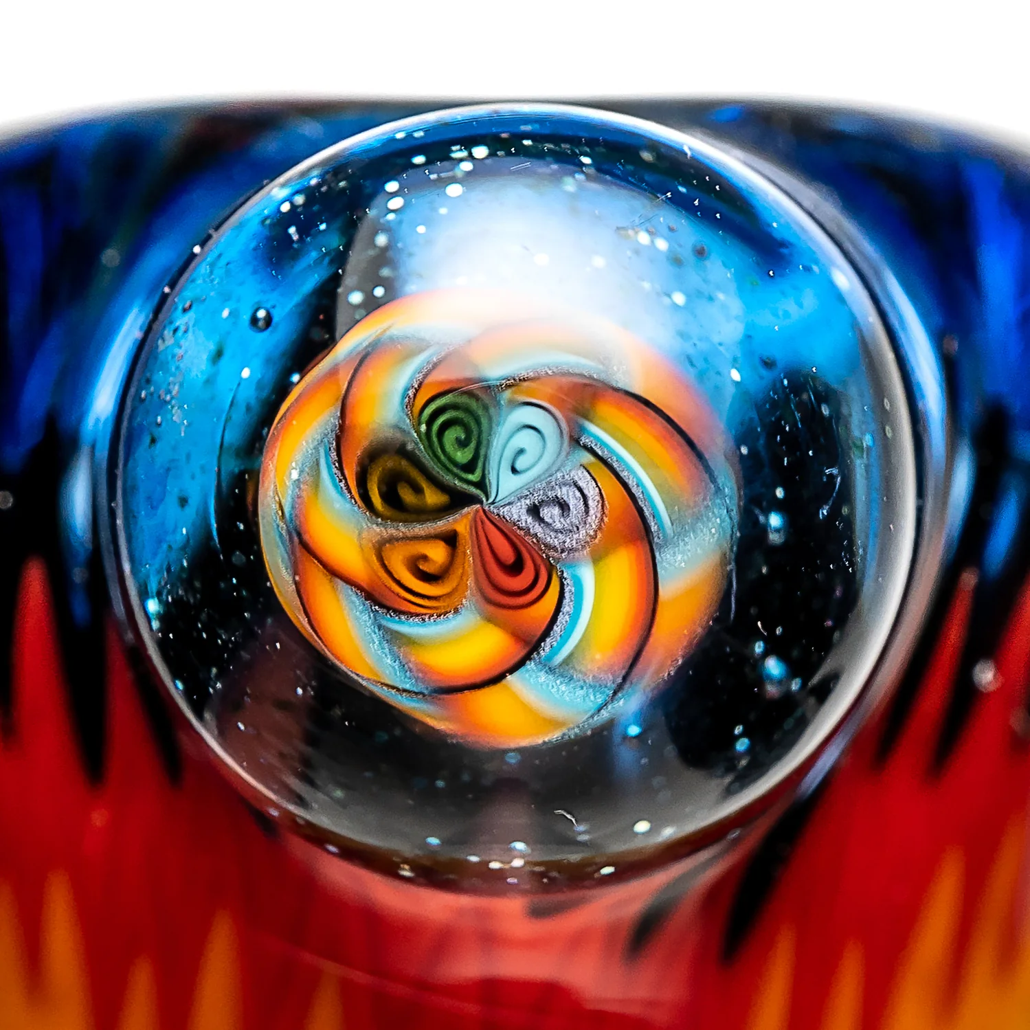 Kevin Howell - Push Slide - 18mm - Transparent Blue Rainbow Linework #2 - Image 3