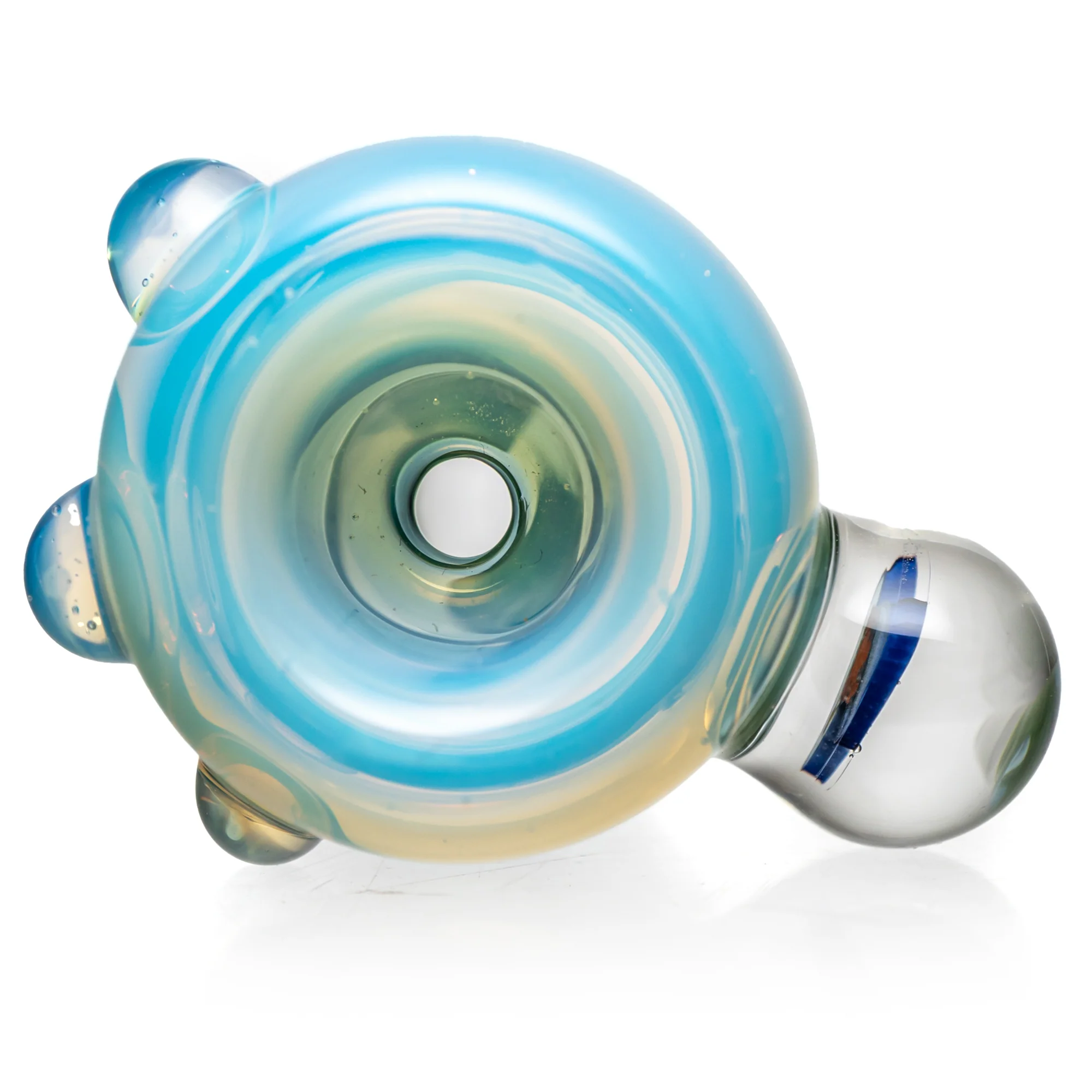 Keys Glass - Push Slide - 18mm - Biggie - Blue Stardust & Green - Image 4
